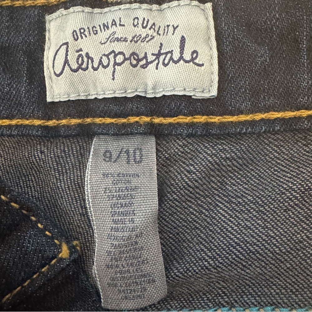 Aeropostale Women's Size 9/10 Midi Blue Jean Short Shorts 3 1/2” Inseam NWT - Picture 4 of 8